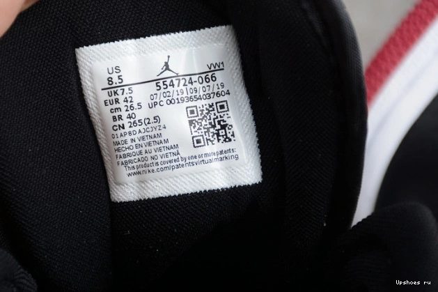 1 Toe 554724-066 Air  Jordan Bred Mid 0819